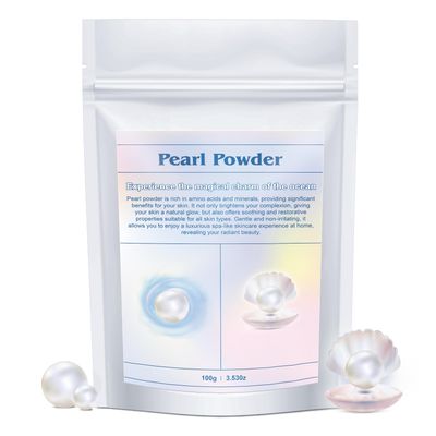 Peralpow Pearl Powder for DIY Skincare, 100% Natural, Brightens, Whitens, Antioxidant, Minimizes Pores, Anti-Aging, Enhances Elasticity, Soothes, Hydrates, 100g (3.52 oz)