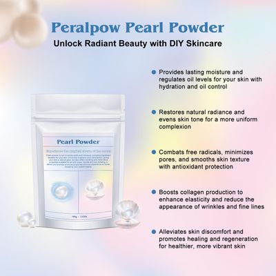 Peralpow Pearl Powder for DIY Skincare, 100% Natural, Brightens, Whitens, Antioxidant, Minimizes Pores, Anti-Aging, Enhances Elasticity, Soothes, Hydrates, 100g (3.52 oz)
