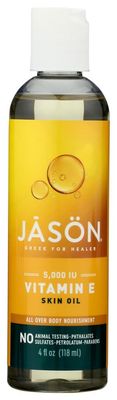 Jason Skin Care Vitamin E Oil 5,000 I.U. 4 fl. oz. Pure &amp; Natural Beauty Oils (a) - 2pc