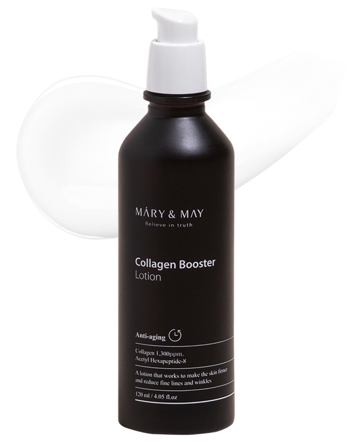 Mary&amp;May Collagen Booster Lotion - Anti Aging, Firming and Elasticity Care with Peptides - Korean Skincare, EWG Green Grade, Hypoallergenic, 4.05 fl.oz.