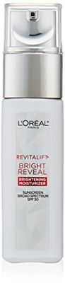 L&#39;Oral Paris Revitalift Bright Reveal Anti-Aging Day Cream with SPF 30 with Glycolic Acid, Vitamin C &amp; Pro-Retinol, Reduce Wrinkles 1 fl. oz.