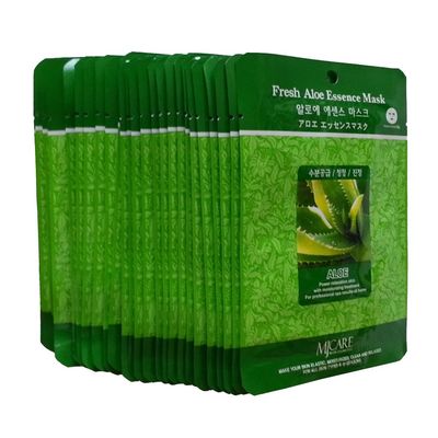 MJ Fresh Aloe Essence Face Skin Mask Pack Elastic,Moisturized,Clean,Relaxed 30Pcs (Aloe)