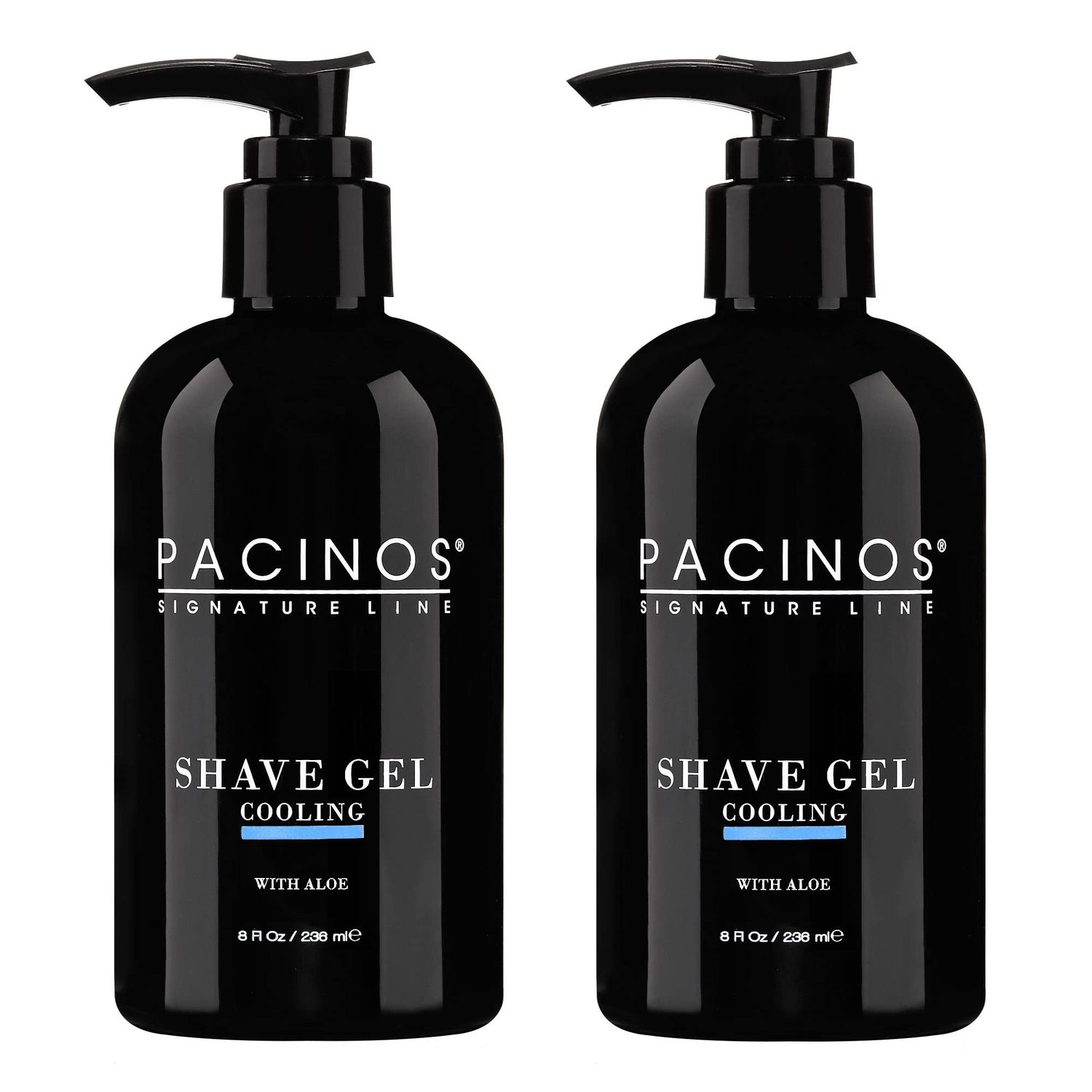 Pacinos Shave Gel - Cooling Gel with Aloe Vera - Moisturizing Mens Shaving Gel - 8 Fl. Oz