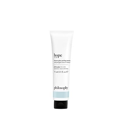 philosophy hope in a jar instant glow peeling mousse - with pineapple extract &amp; witch hazel - delivers instantly glowing skin and even texture through exfoliation and enzymatic complex - 2.5 fl oz.