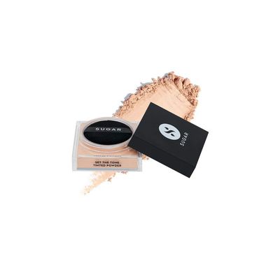 Sugar Cosmetics Set The Tone Tinted Powder10 Latte (Light) Long-Lasting, Oil-Controlling, Smooth Application