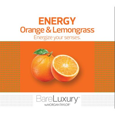 Morgan Taylor Nail Lacquer BareLuxury, Spa Gifts, Foot Massage, Self Care Gifts, Relaxtion Gifts (Energy Orange &amp; Lemongrass Scrub, 8 Oz)