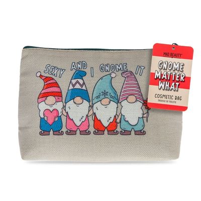 MAD Beauty Sexy and I Gnome It Cosmetic Makeup Bag | Official Disney Licensed Product | Novelty Beauty, Cosmetic, and Skincare Gifts for Women, Adults, and Kids