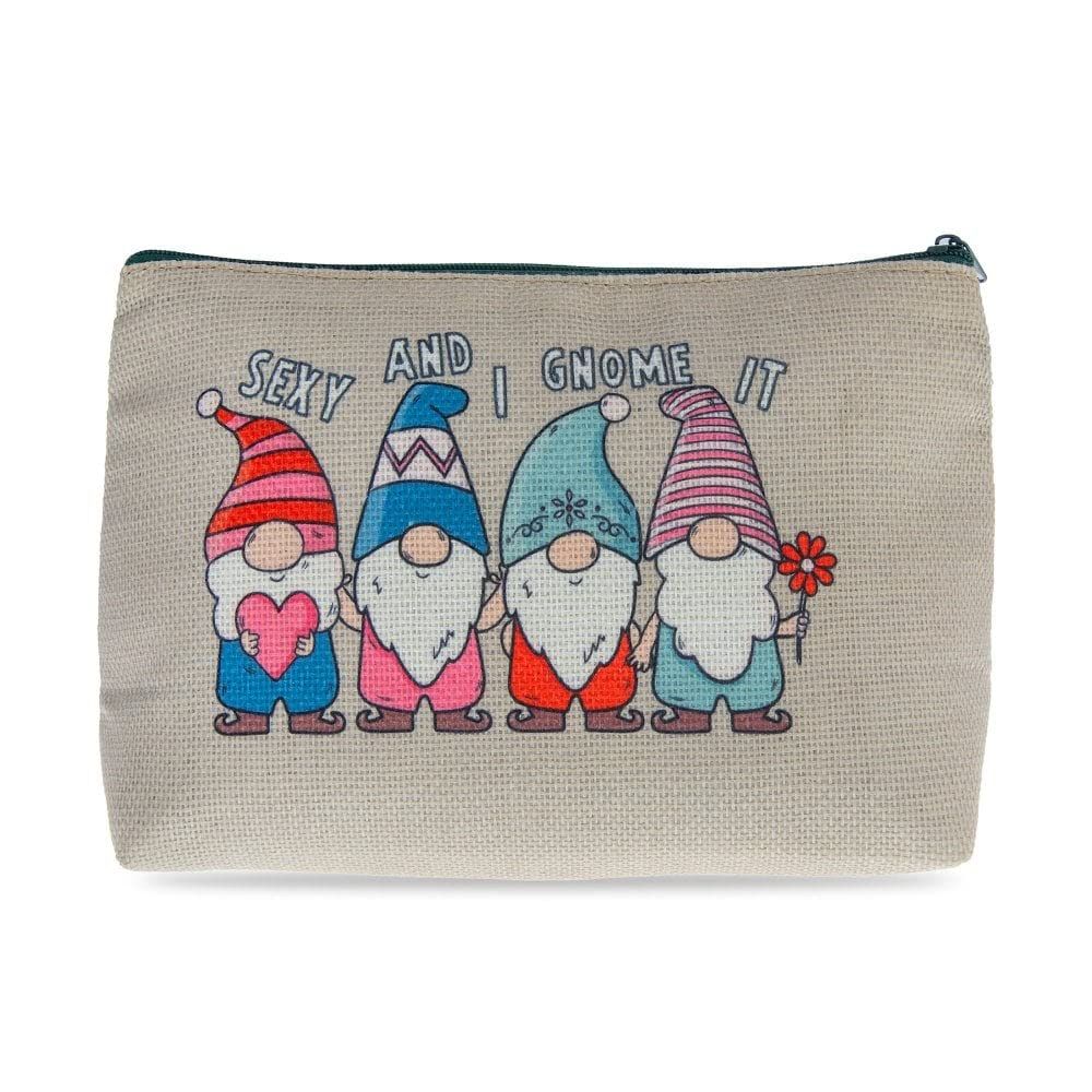 MAD Beauty Sexy and I Gnome It Cosmetic Makeup Bag | Official Disney Licensed Product | Novelty Beauty, Cosmetic, and Skincare Gifts for Women, Adults, and Kids