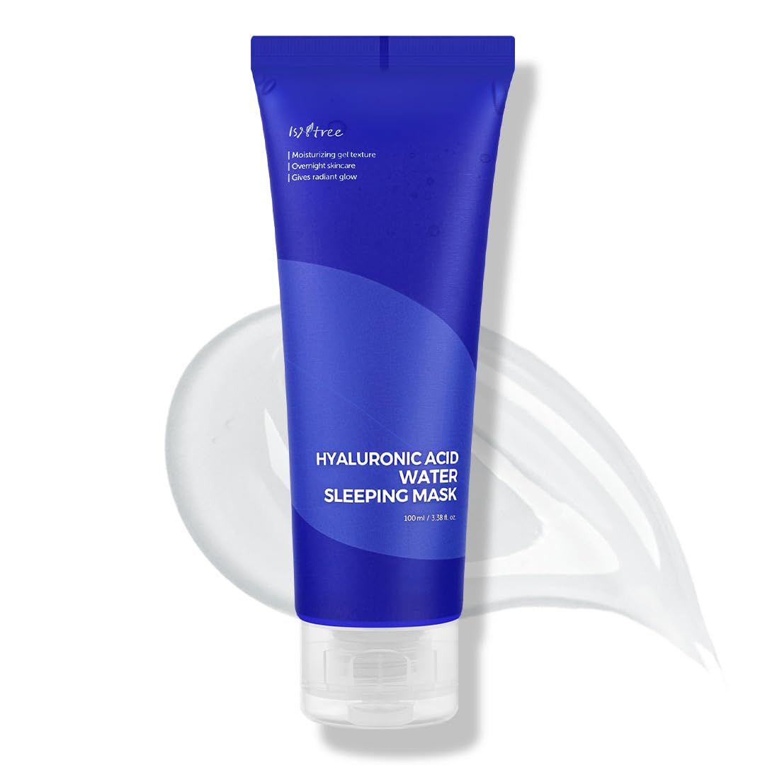 ISNTREE Hyaluronic Acid Water Sleeping Mask 100ml 3.38 fl.oz | Moisturizing gel texture | Overnight skincare | Gives radiant glow