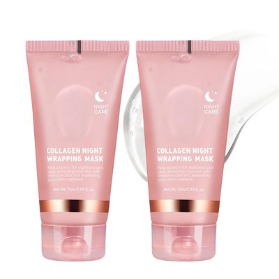 Rmoce Collagen Overnight Wrapping Peel Off Facial Mask, Collagen Night Wrapping Mask, Hydrating Repairing and Anti-aging Skin Treatment