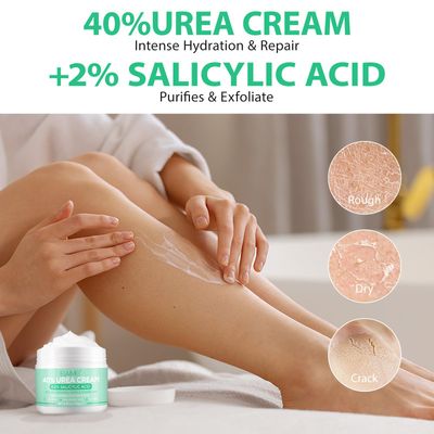 Urea Cream 40 Percent For Feet Maximum Strength,40% Urea Cream Plus 2% Salicylic Acid with Hyaluronic Acid,Tea Tree,and Aloe Vera for Foot and Hand - Deep Moisturizes,Callus Remover 5.29 oz