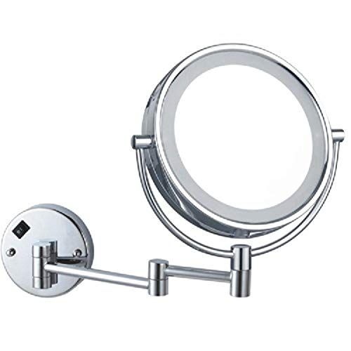 Nameeks AR7705-CR-5x Glimmer Double Face Round LED 5x Magnification Makeup Mirror, Chrome