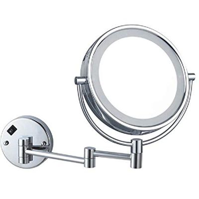 Nameeks AR7705-CR-5x Glimmer Double Face Round LED 5x Magnification Makeup Mirror, Chrome