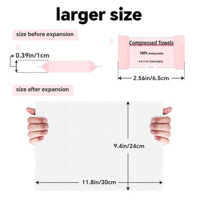 ICOTLE Compressed Towels for Travel Individually Packaged Disposable Face Towel for Camping Hiking, Portable Coin Tissues for Home Beauty and Outdoors
