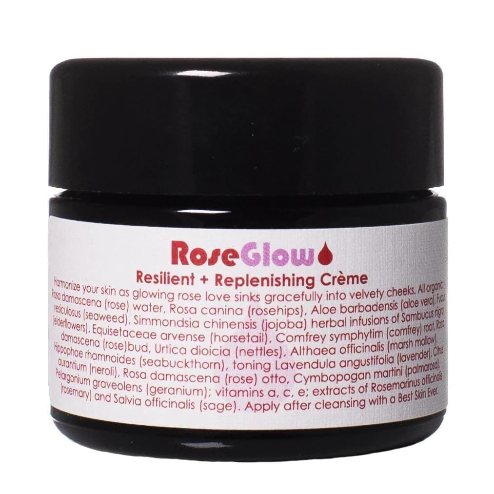 LIVING LIBATIONS - Organic/Wildcrafted Rose Glow Face Creme | Natural, Plant-Based, Clean Beauty (1.7 oz | 50 ml)