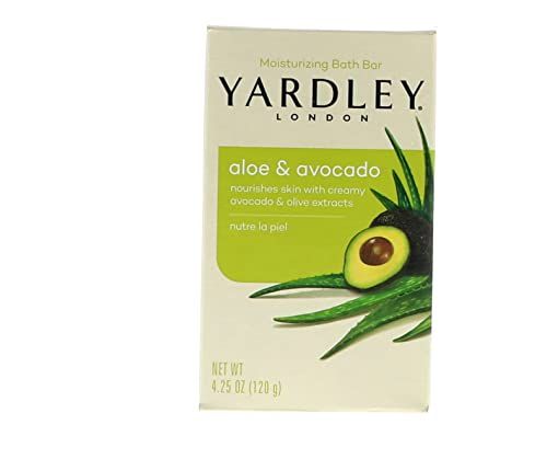 Yardley London Moisturizing Bar Fresh Aloe With Avocado Essence 4.0 oz (Pack of 2)