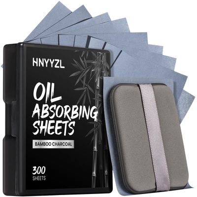 HNYYZL Blotting papers for Face,300pcs Oil blotting sheets,1 Portable box with Mirror &amp; Makeup Puff,Makeup Friendly Oily Skin Shine Blotter,oil face wipes for Home Office School Travel
