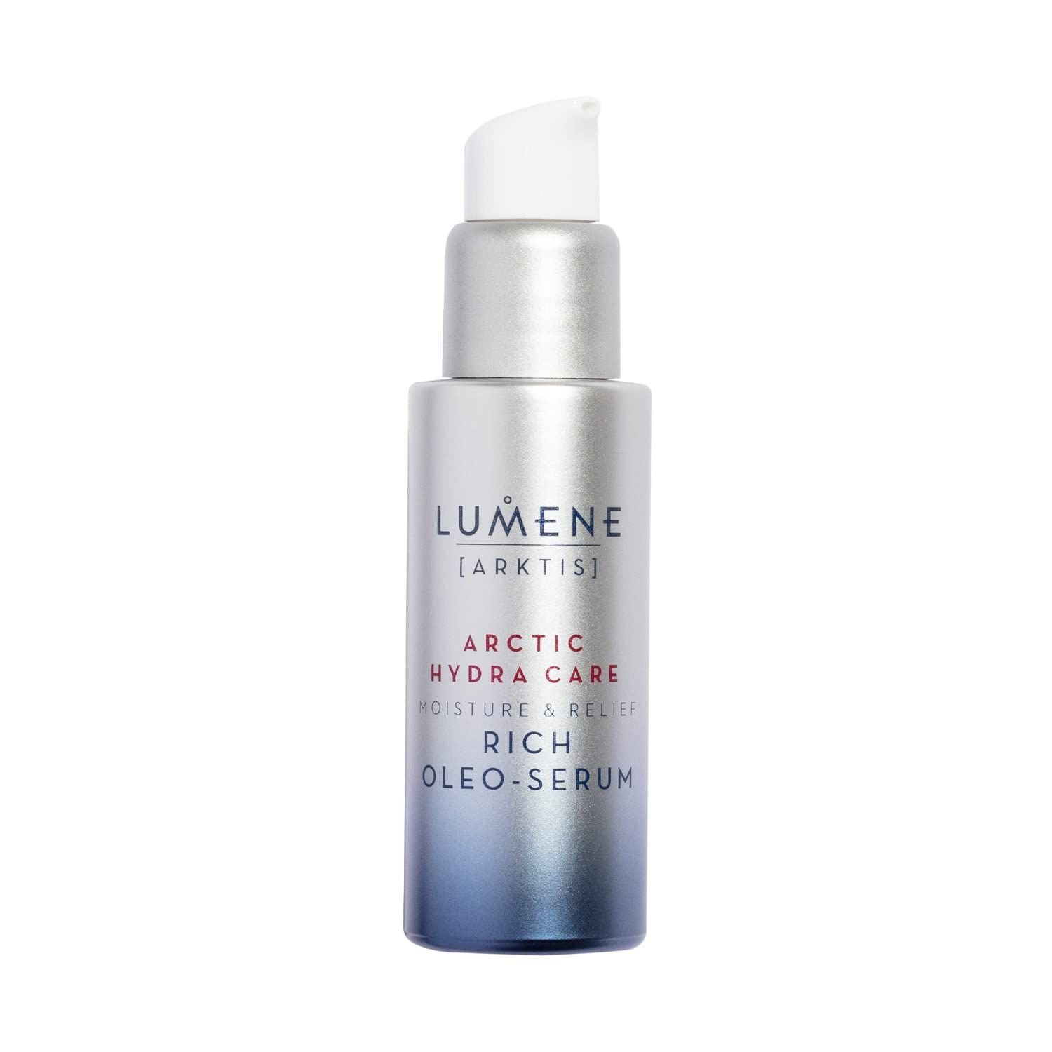 Lumene Arctic Hydra Skin Care Moisture Relief Rich Oleo Face Serum - Facial Serum for Sensitive + Dry Skin - Hydrating Serum with Nordic Bilberry, Oat Oils + Ceramides - Hydra Rich Skin Serum (30ml)
