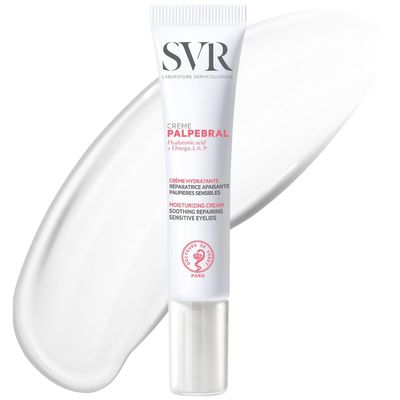 SVR Palpebral Eyelid Cream. Hyaluronic Acid &amp; Shea Butter Ultra-Soothing Cream for Extremely Dry, Itchy &amp; Sensitive Skin Prone to Irritations. Steroid-free, Fragrance-free Formula, 0.5 fl.oz