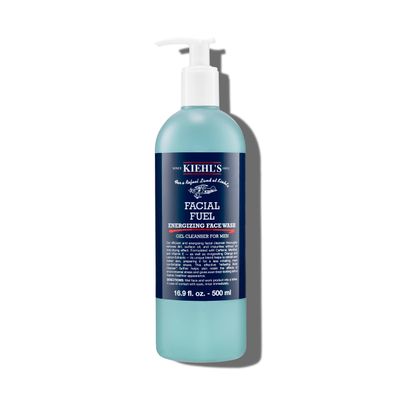 Kiehl&#39;s Facial Fuel Face Wash, Refreshing + Invigorating Men&#39;s Gel Cleanser, with Caffeine, Vitamin E and Menthol, Non-Drying Formula Moisturizes Skin, Great for Clogged Pores - 16.9 fl oz