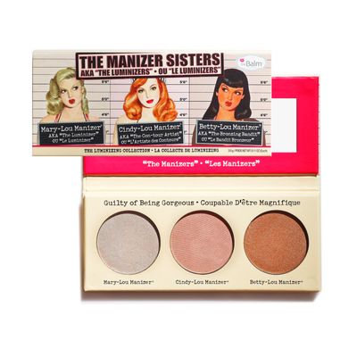 theBalm Manizer Sisters Palette, Multi-Tasking Highlighters, Shimmers, &amp; Shadows