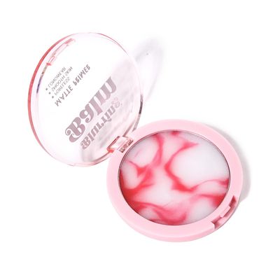 U-Shinein Oil Control Pressed Setting Powder, Matte Soft Jelly Texture Powder-free Face Powder, Long-Lasting Waterproof Pressed Powder Makeup, Flawless Lightweight Face Cosmetics - Pink