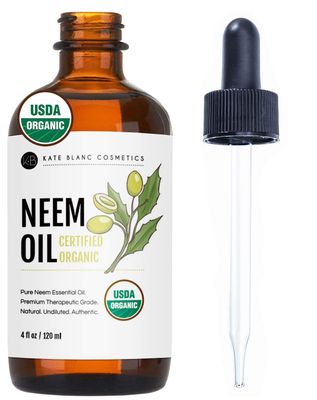 Kate Blanc Cosmetics Neem Oil for Skin, Hair &amp; Face. Safe for Dog, Plants, Scalp &amp; Hair Growth (4oz, Organic, Cold Pressed, Concentrate)