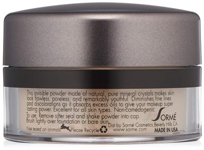Sorme Treatment Cosmetics Mineral Secret Light Reflecting Powder 0.5oz | Hypoallergenic Matte Setting Powder Make-up with Oil-Control | Micronized Mineral Make Up Powder in Citron | SPF15 Loose Powder