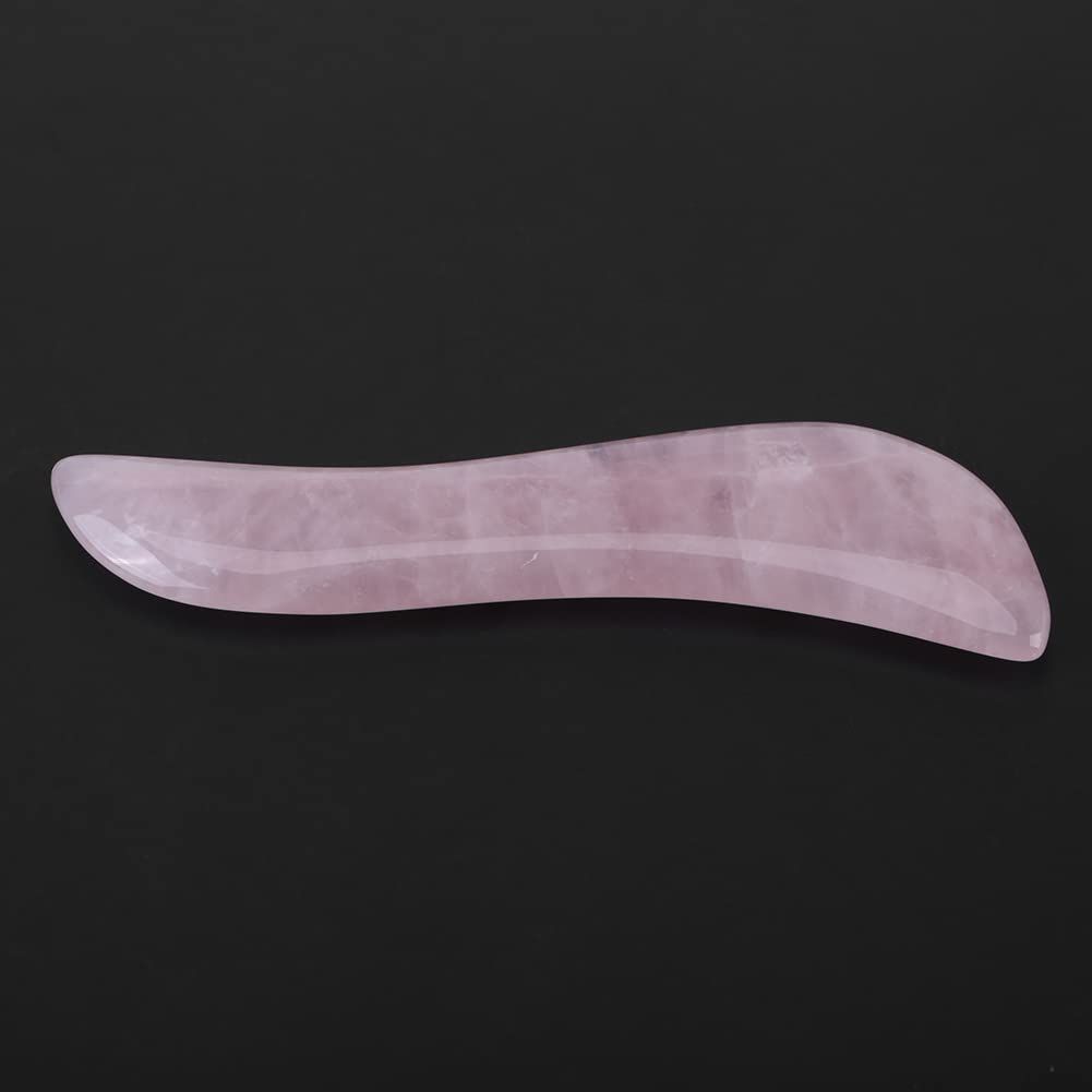 Sha Scraping Massage Tool, Rose Quartz Wing-Shape Sha Board for SPA Improve The and Metabol