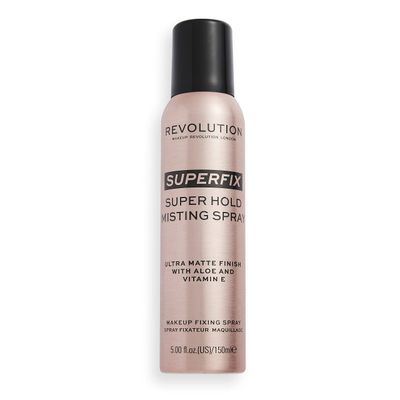Revolution Beauty, Superfix Misting Makeup Setting Spray, Ultra Matte &amp; Shine Free Finish, Long Lasting Wear, Infused with Vitamin E, 5 Fl. Oz.