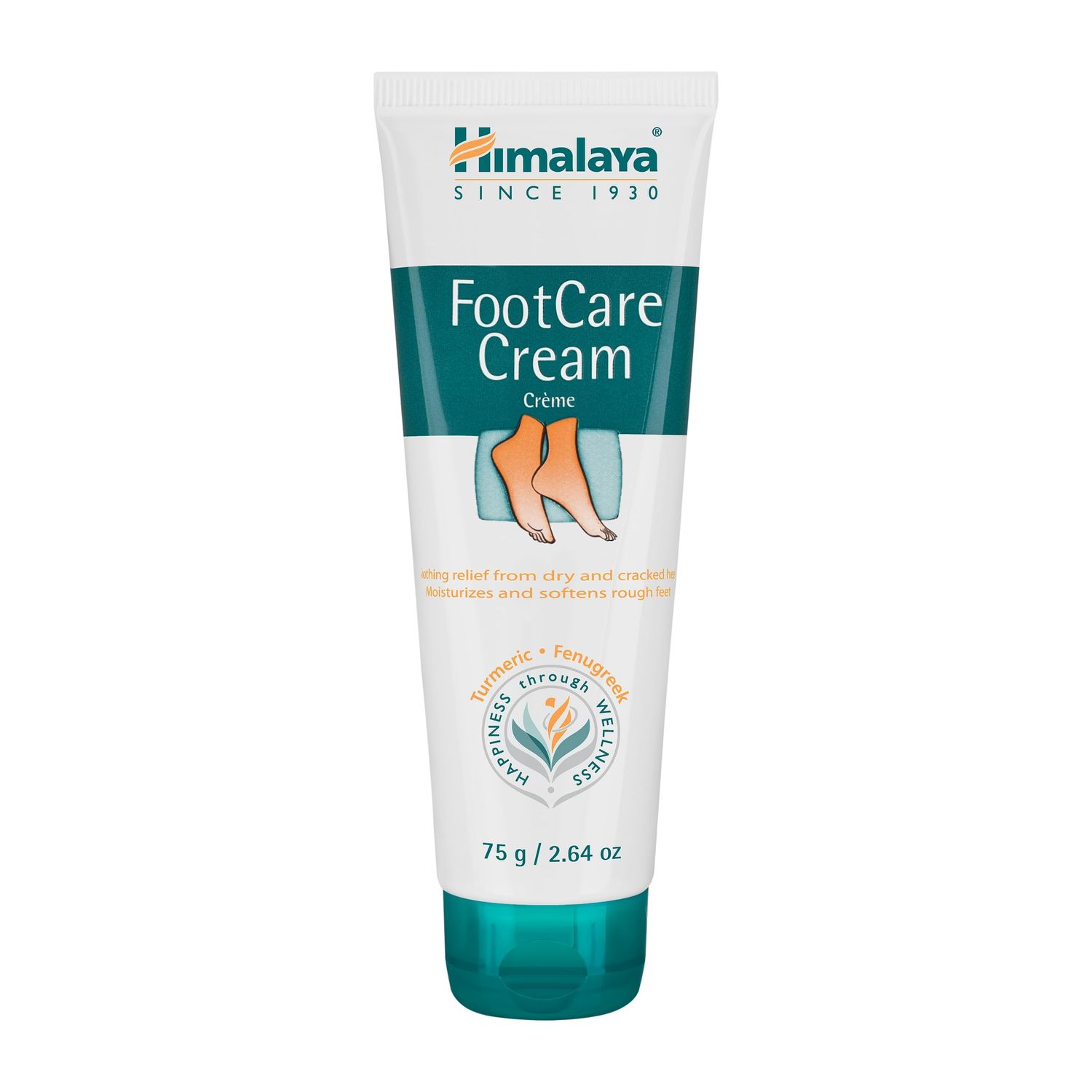 Himalaya FootCare Cream, Intense Moisturizing &amp; Hydrating for Dry Feet and Cracked Heels, 2.64 oz