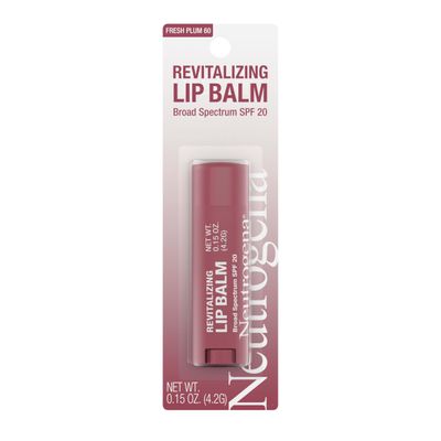 Neutrogena Revitalizing and Moisturizing Tinted Lip Balm with Sun Protective Broad Spectrum SPF 20 Sunscreen, Lip Soothing Balm with a Sheer Tint in Color Fresh Plum 60,.15 oz