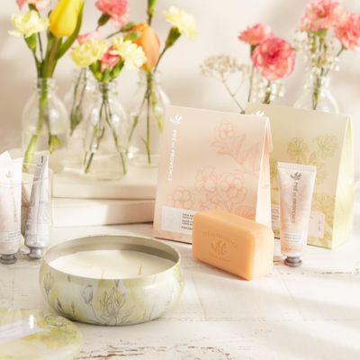 Pre de Provence Gift Set Includes 150 Gram Soap Bar &amp; 1 fl oz Hand Cream |Made in France | Infused with Shea Butter, Persimmon