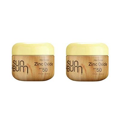 Sun Bum Original Moisturizing Sunscreen Clear Zinc SPF 50 | Vegan and Reef Friendly | Octinoxate &amp; Oxybenzone Free | Broad Spectrum UVA/UVB Sunscreen with Vitamin E | 1 oz | Pack of 2