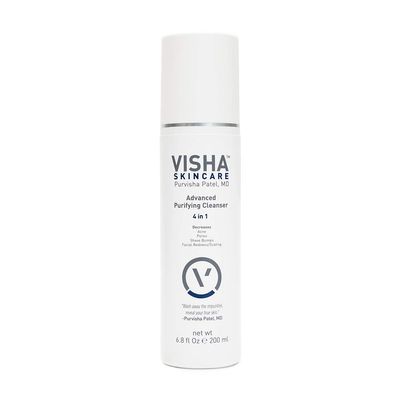 Visha Skincare Advanced 4 in 1 Multitasking Purifying Facial Cleanser, Face Wash to Reduce Facial Redness, Minimize Pores and Exfoliates Face, Helps Restoring Skin&#39;s Natural Glow 6.8fl oz