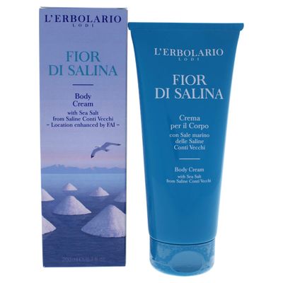 LErbolaro Fior Di Salina Body Cream - Soothing Sea Salt Moisturizer for Dry Skin - Calcium and Magnesium-Rich - With Hydrating Cocoa Butter - 6.7 oz
