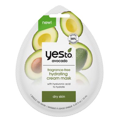 YES TO Avocado Fragrance Free Hydrating Cream Mask, 0.33 FZ