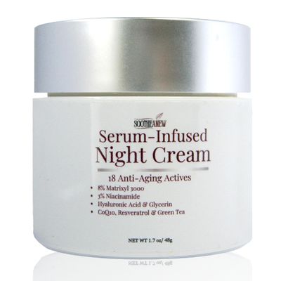 SootheAnew Anti-Aging Face Cream Serum, 8% Matrixyl 3000 Serum Cream, Multi Peptide Serum Cream, Deep Wrinkle Repair Serum, for Mature and Dry Skin, Serum Infused Night Cream 1.7 Fl Oz