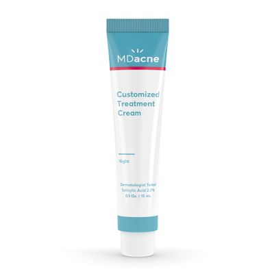MDacne Salicylic Acid 2.0% - Acne Treatment Cream - Facial Exfoliant Unclog Pores, Prevents Blemishes, Blackheads, Wrinkles &amp; Fine Lines - Reduce Irritation for Sensitive Acne-Prone Skin