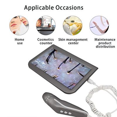 Skin Diagnosis Hair Analyzer,10.1 Inch Charging Type Scalp Hair Follicle Skin Hair Detector Analyser Machine 100-240V(US)