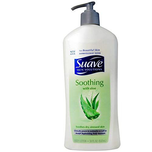 Suave Skin Lotion 18 Ounce Pump Soothing Aloe (532ml) (3 Pack)