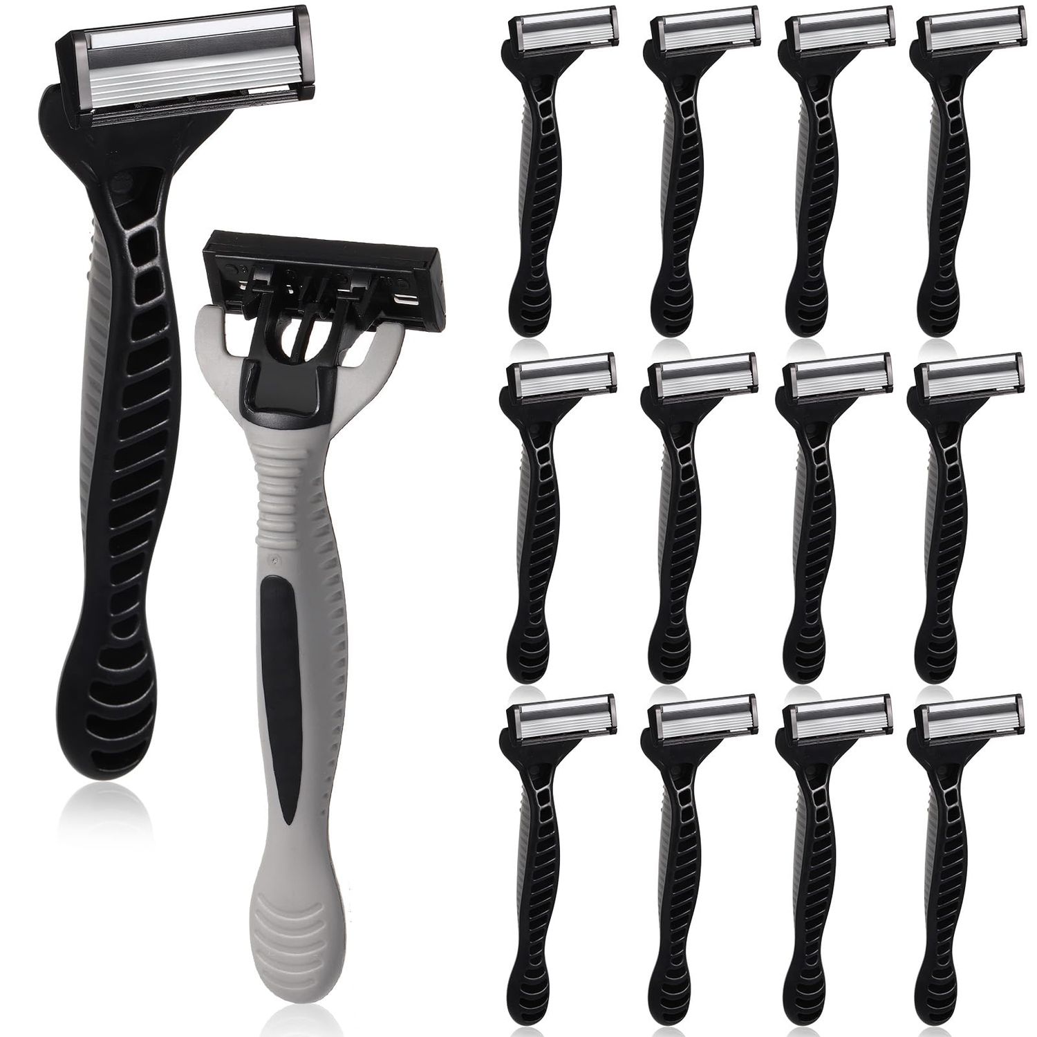 Lanties 36 Pcs Men&#39;s Disposable Razors Bulk 5-Blade Disposable Blade Razors for Men Set Sensitive Skin Razor Disposable Head Razor for a Smooth and Comfortable Shave