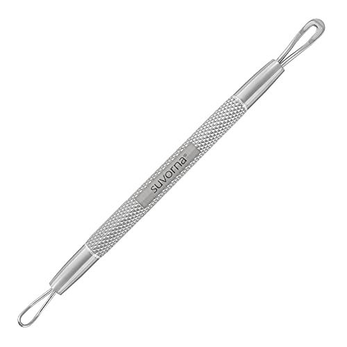 Suvorna White Head Remover for face Tool - Whitehead Extractor Tool - Nose Whitehead Remover Tool - Double Loop Whitehead Remover for face - White Head Remover for Nose