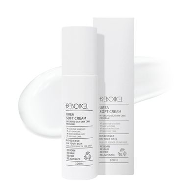 Reboncel 50,000ppm Urea Soft Cream with Salicylic Acid, Dry Cracked Heel Thick Callus Repair Cream, Korean Skin Care Deep Moisturizer with CICA Extract (3.38 fl.oz, 100ml)