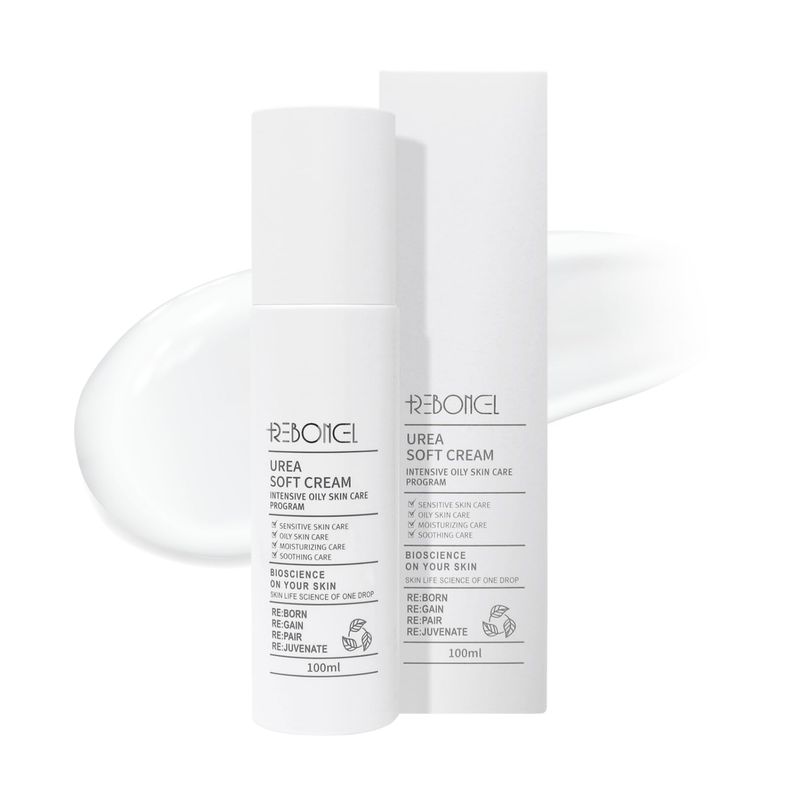 Reboncel 50,000ppm Urea Soft Cream with Salicylic Acid, Dry Cracked Heel Thick Callus Repair Cream, Korean Skin Care Deep Moisturizer with CICA Extract (3.38 fl.oz, 100ml)
