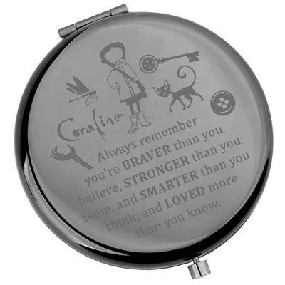 WSNANG Horror Cartoon Movie Gift The Secret Door Thriller Movie Makeup Mirror Fantasy Film Lover Gift Ghost Mother Merchandise (Ghost Mom Mirror-BL)