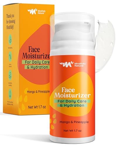 Kids Face Moisturizer - Moisturizing Face Lotion for Kids and Teens - Skincare for Kids with Organic Plant-Based Ingredients - Day/Night Face Cream for Dry or Sensitive Skin (Mango &amp; Pineapple)