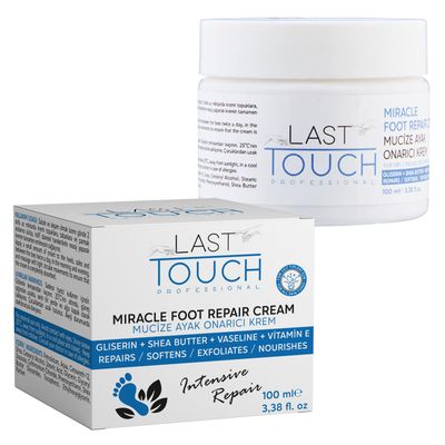 LAST TOUCH Miracle Cracked Repair Foot Care Cream - Foot Cream Dry Cracked Heels Feet - Guaranteed Relief Worn, Cracked, Dry, Callused Feet - Athletes Foot Cream - Soft Smooth Feet