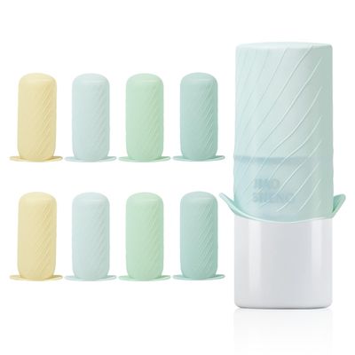 Mrsdry 8 Pack Silicone Bottle Covers, Travel Leak Locks, Elastic Sleeves for Leak Proofing Travel, Travel Size Container Silicone Sleeves, Travel Accessories for Shampoo Body Wash Skincare Bottles