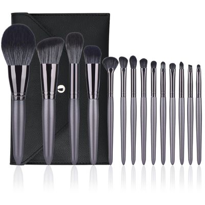 SHELWIN Professional Makeup Brush Set 14Pcs Makeup Brushes Kit Foundation Eyeshadow Powder Blending Eyebrow Eyelash Kabuki Brushes Cosmetic Brushs Travel Kits With Leather Bag Gift